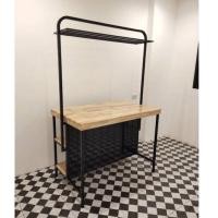 ราคา 99HomeStoreโต๊ะเตรียมอาหาร/Island ก80*ย120*ส90/185 ดำ,S (12432723)