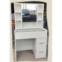 ราคา Hawa 90 Furnitureโต๊ะเครื่องแป้ง สไตล์เกาหลี รุ่น 160 สีขาวขาลิ้นชัก (12467800)