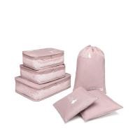 ราคา SeaChoice กระเป๋าเก็บของแบบชุด ถุงเก็บของ6ชิ้น กระเป๋าเก็บของสำหรับการเดินทาง ซิป SBS เก็บเสื้อผ้ารองเท้าถุงเท้า สีโรสโกลด์ (12468750)