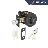 ราคา HAFELE กุญแจลิ้นตาย แป้นทรงเหลี่ยมและทรงกลม รุ่นโมเดิร์น ขนาดฝาครอบเส้นผ่าศูนย์กลาง 6.7 CM 489.10.577 489.10.574 สีดำ ทรงกลม (12444533)