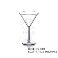 ราคา Baan Jarn แก้วค็อกเทลพลาสติกใส มาตินี่ บาร์ แก้วไวน์ ไอศกรีม ตกไม่แตก cocktail glass martini glass HY-0909_300 ml. (12427009)