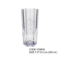 ราคา Baan Jarn แก้วน้ำใส มินิมอล สไตล์วินเทจ ตกไม่แตก 350 ml. เหมือนแก้วจริง โพลีคาร์บอเนต poly glass YD8835 (12427016)