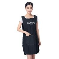 ราคา l'oreal ผ้าคลุมช่างตัดผม กันเปื้อน ขนาด 88 x 48 ซม. เต็มตัว ผ้าร่มลื่นกันน้ำได้ เนื้อหนาน้ำหนักเบา ตะเข็บแน่น กระดุมล็อคติด กระเป๋าหน้าเก็บของ - สีดำ (12452715)