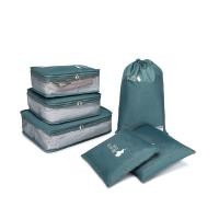 ราคา SeaChoice กระเป๋าเก็บของแบบชุด ถุงเก็บของ6ชิ้น กระเป๋าเก็บของสำหรับการเดินทาง ซิป SBS เก็บเสื้อผ้ารองเท้าถุงเท้า สีฟ้า (12468728)