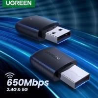 ราคา UGREEN รุ่น 20204,50340 อะแดปเตอร์ Wifi ตัวรับสัญญาณ WiFi 650Mbps / 1300Mbps USB WiFi 2.4G / 5G Network *คอมพิวเตอร์ USB2.0 WiFi 650Mbps (12449670)