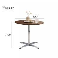 ราคา Wuxury Furniture โต๊ะทานข้าว โต๊ะกลม minimal style ส่งฟรี ไม้วอลนัท รุ่นกว้าง 80 cm (12429580)