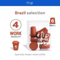 ราคา Flip Official Store No.4 Work กาแฟสำเร็จรูป พร้อมชง Specialty Instant Coffee Cold Brew กาแฟพิเศษ Brazil Selection Flip6 (12436225)