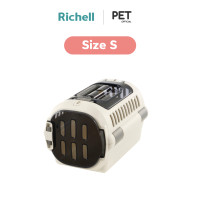 ราคา Richell Pet Pet Carrier Fine Duble Door กรงสัตว์เลี้ยงพกพา เปิดได้ 2 ประตู หมาเล็ก แมวและกระต่าย น้ำหนักไม่เกิน 8 kg. size S ivory (12481300)