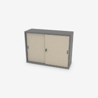 ราคา LUCKYWORLD ตู้บานเลื่อนทึบเตี้ย KSS-120 สีเทาสลับ (12498946)