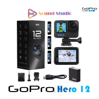 ราคา soundstudio กล้อง gopro hero12 black กันน้ำ ถ่ายวิดีโอ 53k604k120ระยะเวลาบันทึกยาวขึ้นวิดีโอ hdr (12487666)