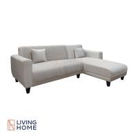 ราคา Livinghome Furniture โซฟา L-Shape 3 ที่นั่ง รุ่น CASTLE ผ้ากำมะหยี่ ต่างจังหวัด สีครีม เบดซ้าย (12489610)