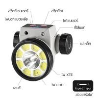 ราคา Super LED ไฟฉายคาดศีรษะ LED ชาร์จไฟ USB TYPE-C ไฟฉายคาดหัว สว่างมาก ใช้ COB+ไฟ ไฟฉายติดหน้าผาก IP44 มุมส่องสว่างกว้าง LY-004 (12488458)