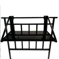 ราคา PFH โต๊ะระเบียง พร้อมราวตากผ้า สีดำ ขนาด 70 cm. แผ่นโต๊ะอะคริลิคหนา 3 มิล ทนแดด ทนฝน แต่งคอนโดสวย กว้าง 6 cm หนา 2 cm (12496309)