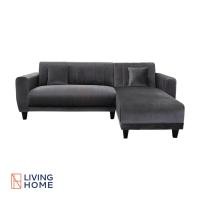 ราคา Livinghome Furniture โซฟา L-Shape 3 ที่นั่ง รุ่น CASTLE ผ้ากำมะหยี่ สีเทา เบดขวา ต่างจังหวัด (12489611)