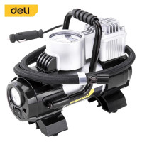 ราคา Deli ปั๊มลมไฟฟ้าติดรถยนต์ ปั๊มลมพกพา ปั๊มลมมินิ ที่สูบลมไฟฟ้ารถยนต์ เครื่องสูบลมไฟฟ้า พกพา Electric Air Pump 100W (12494736)