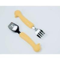 ราคา Edison ช้อนส้อมสแตนเลส เกรด304 ด้ามซิลิโคน ช้อนหัดทาน ช้อนส้อมเด็ก ช้อนส้อมสำหรับเด็ก พร้อมกล่องพกพา 12M+ เป็ด สีเหลือง (12511859)