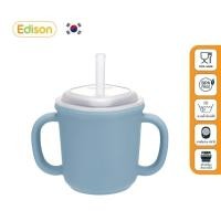 ราคา Edison แก้วน้ำซิลิโคนหัดดูด แพตตินั่มซิลิโคน มี 2 หูจับ หลอดกันสำลัก 8เดือนขึ้นไป ฟ้า (12511865)