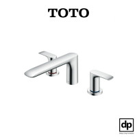 ราคา TOTO ก๊อกผสมสำหรับลงอ่างอาบน้ำชนิดติดเคาน์เตอร์ (3 รููก๊อก) รุ่น TBG04201T สีโครเมี่ยม (12503270)