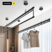 ราคา Courage G03 ราวตากผ้าติดเพดานมือหมุน ยาว 1.5 เมตร สีดำ (12515705)