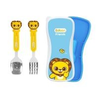 ราคา Edison Friends ช้อนส้อมเด็ก สแตนเลสเกรด304 พร้อมกล่องใส่พกพา ด้ามจับพลาสติกลายการ์ตูนน่ารัก 2 - 6 ปี สิงโต (12511849)