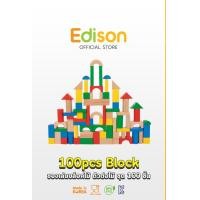 ราคา Edison X Tooky Toy - ของเล่นบล็อคไม้ ตัวต่อไม้ ชุด100ชิ้น Normal (12511672)