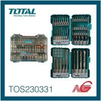 ราคา TOTAL โททอล ชุดอุปกรณ์เสริม ดอกเจียร + ดอกไขควง + ดอกสว่านโรตารี่ รุ่น TOS230331 3 กล่องชุด (12510153)