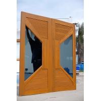 ราคา เฮงเฮงไม้สักเมืองแพร่  ประตูบานคู่ซีโอเสริมกระจก ก 160*ส 200 ซม (12520400)