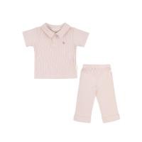ราคา Little22 Minimal Joseph Polo Shirt Classic logo with long pants เสื้อโปโล พร้อมกางเกงขายาวขาเบิ้ล Rosé,3T (12539247)
