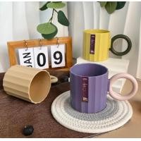 ราคา แก้วกาแฟญี่ปุ่นด้ามจับใหญ่ สำหรับกาแฟ ชา นม น้ำ สีม่วง (12544514)