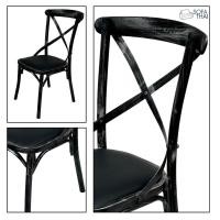 ราคา Sofathai เก้าอี้เหล็ก วินเทจ เบาะหนัง เก้าอี้รับประทานอาหาร เก้าอี้ร้านอาหาร คาเฟ่ เบาะนั่งสีเบจ (12544658)