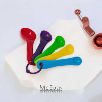ราคา McEden Official เซ็ทช้อนตวงทรงกลม 5 ชิ้น 5 สี (12519111)