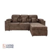 ราคา Livinghome Furniture โซฟา L-Shape 3 ที่นั่ง รุ่น HUNTER ผ้าฮอลแลนด์ สีน้ำตาล ต่างจังหวัด สีน้ำตาล เบดซ้าย (12489270)