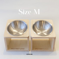 ราคา PETNITURE Onigiri Dine Table Pet Bowl Size : M ขนาดกลาง ชามอาหารสัตว์เลี้ยง พันธุ์กลาง-ใหญ่ ชามข้าวหมา ชามข้าวแมว ซื้อคู่ถูกกว่าMไม้ (12501636)