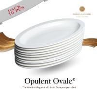 ราคา Dining Vaisselle - จานOpulent Ovale Porcelain Plate 16" - แพ็ค 6/10/14 ชิ้น จานวงรีพอร์ซเลนหรู Pack 10 ใบ (12494978)