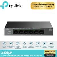 ราคา TP-LINK LS106LP 6-Port 10 100Mbps Desktop Switch with 4-Port PoE normal (12523051)