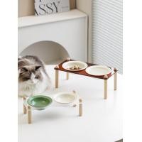 ราคา MM SHOP ชามน้องหมาน้องแมว ชามข้าวสัตว์เลี้ยง จานเซรามิคพร้อมฐานวางอะคริลิค ขาไม้โอ๊ค ครีม S (12542354)