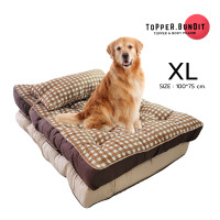 ราคา Topper ท็อปเปอร์สัตว์เลี้ยง ที่นอนสุนัข เบาะหมา ท็อปเปอร์หมาแมว เบาะสัตว์เลี้ยงมีหมอน ผลิตจากใยโพลี สัมผัสนุ่ม นอนสบาย ทำความสะอาดง่าย XL น้ำตาล (12493851)