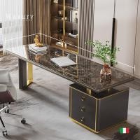 ราคา Wuxury Furniture โต๊ะทำงาน Modern Luxury โต๊ะสำนักงาน โต๊ะผู้บริหาร Topหินสวยหรู ส่งฟรี รุ่นกว้าง 140 cm (12482270)