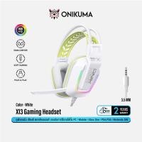 ราคา ONIKUMA X13 Gaming Headset หูฟังเกมมิ่ง 3.5 mm ลำโพง 50mm ไฟ RGB รองรับ PC/Mobile/Console #Qoomart White (12498872)
