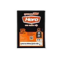 ราคา [แพ็คสุดคุ้ม 3 แพ็ค] Hero ถุงขยะ สีดำ แบบหนาพิเศษ รุ่นประหยัด 1 กิโลกรัม (3 แพ็ค) 28"x36" (12501698)