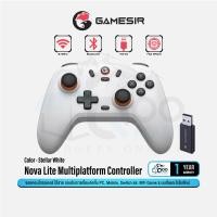 ราคา GameSir Nova Lite Multiplatform Controller จอยเกมไร้สาย รองรับ PC, Switch, Mobile #Qoomart Stellar White (12495676)