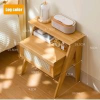 ราคา BF&MF Shop โต๊ะข้างเตียง ไม้ไผ่ + วัสดุหวาย ABS สีไม้ธรรมชาติ สีไม้อ่อน (12521438)