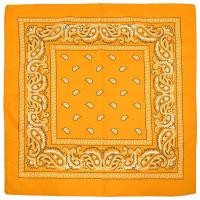 ราคา Smart Home ผ้าเช็ดหน้า ผ้าโพกหัววินเทจ ลายลูกน้ำ paisley ใช้โพกหัวผูกผมชิค ๆ ผ้าเช็ดหน้า_สีเหลือง (12533408)