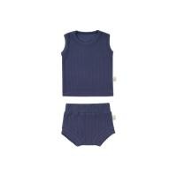 ราคา Little22 Set Minimal Tank Top เสื้อผ้าเด็ก ชุดเซท (เสื้อกล้ามกางเกง) Navy,3T (12538866)