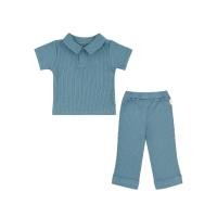 ราคา Little22 Minimal Joseph Polo Shirt Classic logo with long pants เสื้อโปโล พร้อมกางเกงขายาวขาเบิ้ล Seven Sea,2T (12539257)