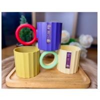 ราคา แก้วกาแฟญี่ปุ่นด้ามจับใหญ่ สำหรับกาแฟ ชา นม น้ำ สีเขียว (12544516)