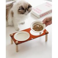 ราคา MM SHOP ชามน้องหมาน้องแมว ชามข้าวสัตว์เลี้ยง จานเซรามิคพร้อมฐานวางอะคริลิค ขาไม้โอ๊ค เขียว S (12542358)