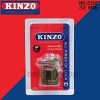 ราคา KINZO กุญแจทองเหลือง ห่วงสั้น ขนาด 32, 50 mm. No.888 32 mm. (12556807)