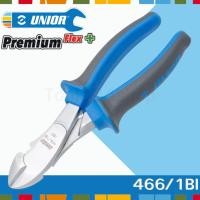 ราคา UNIOR คีมปากเฉียง ด้ามฟ้า-เทา มีปีก ชุบโครเมียม ขนาด 6.1/4",7",8" No.466/1BI 6.1/4" (12557360)