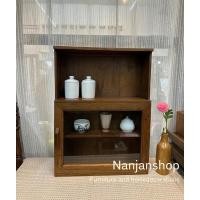 ราคา Naijanshop ตู้ยา ตู้แขวนผนัง เก็บแก้วกาแฟ โชว์สินค้า แบบบานเปิดล่าง (12565400)